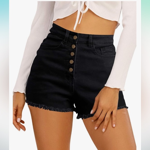 5 Button Denim Shorts - Picture 4 of 7